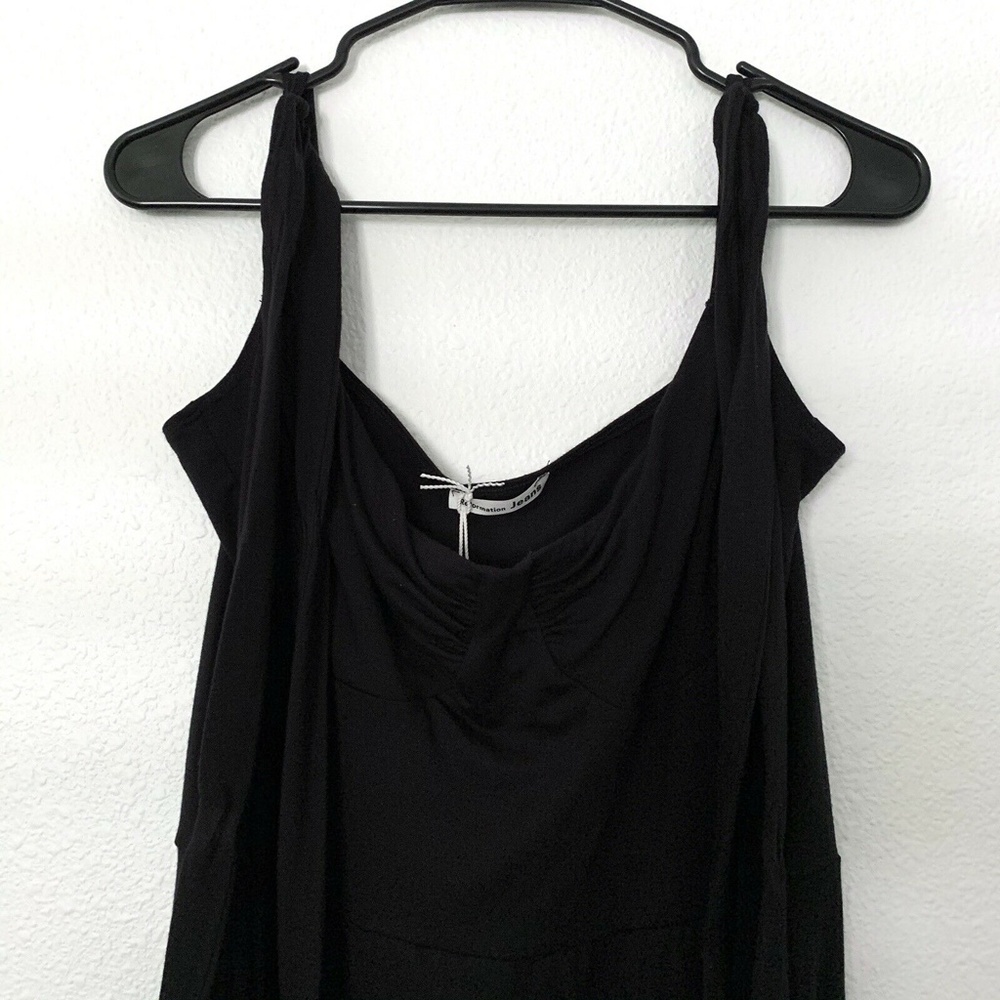 Reformation Black Wells Tie Shoulder Dress - Picture 6 of 11